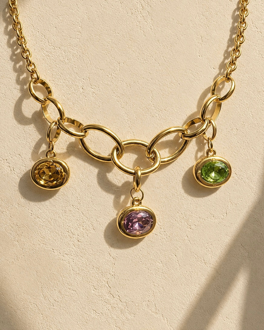 Three Stone Necklace