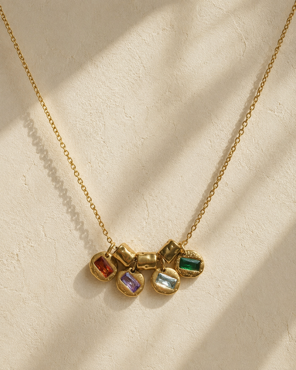 Cluster Stone Necklace