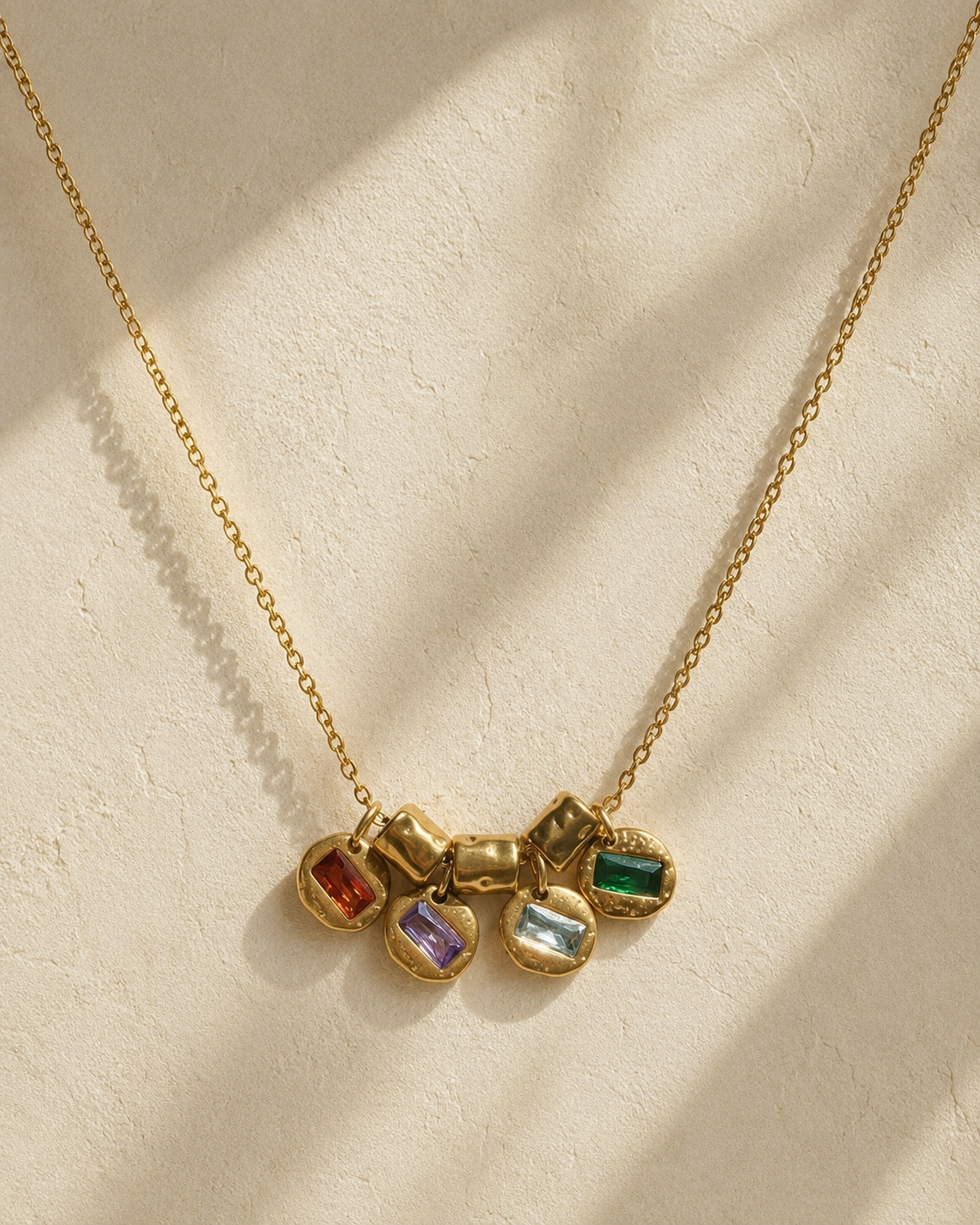 Cluster Stone Necklace