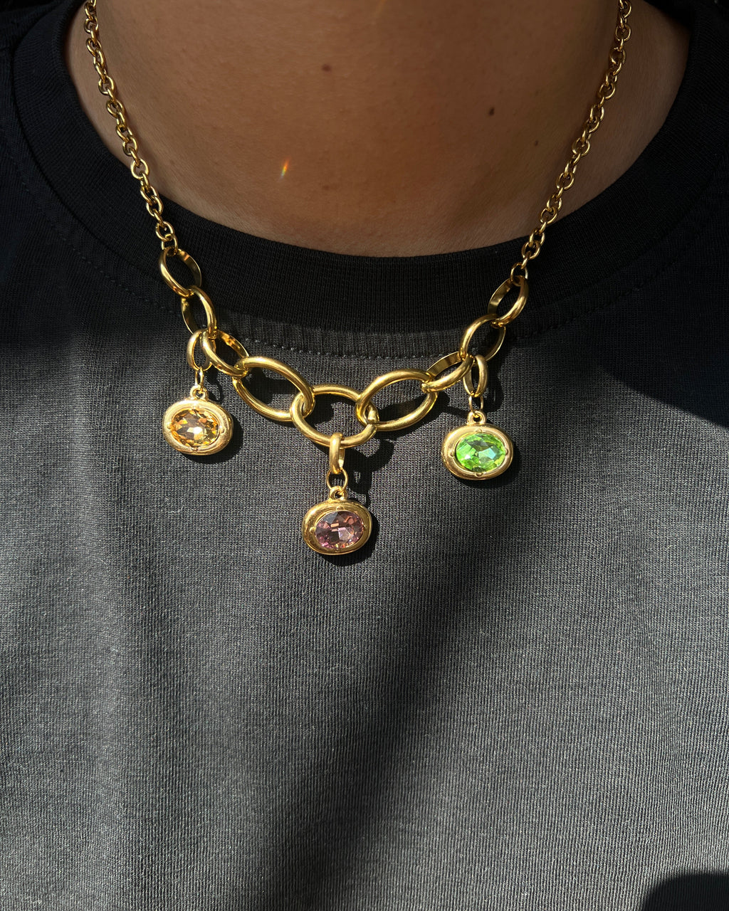 Three Stone Necklace