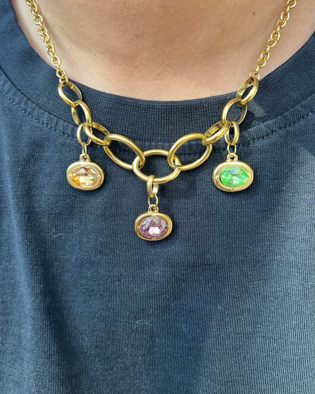 Three Stone Necklace