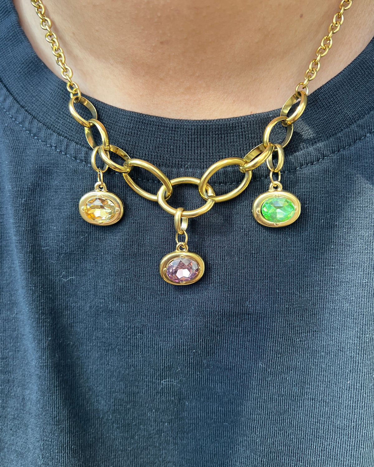 Three Stone Necklace