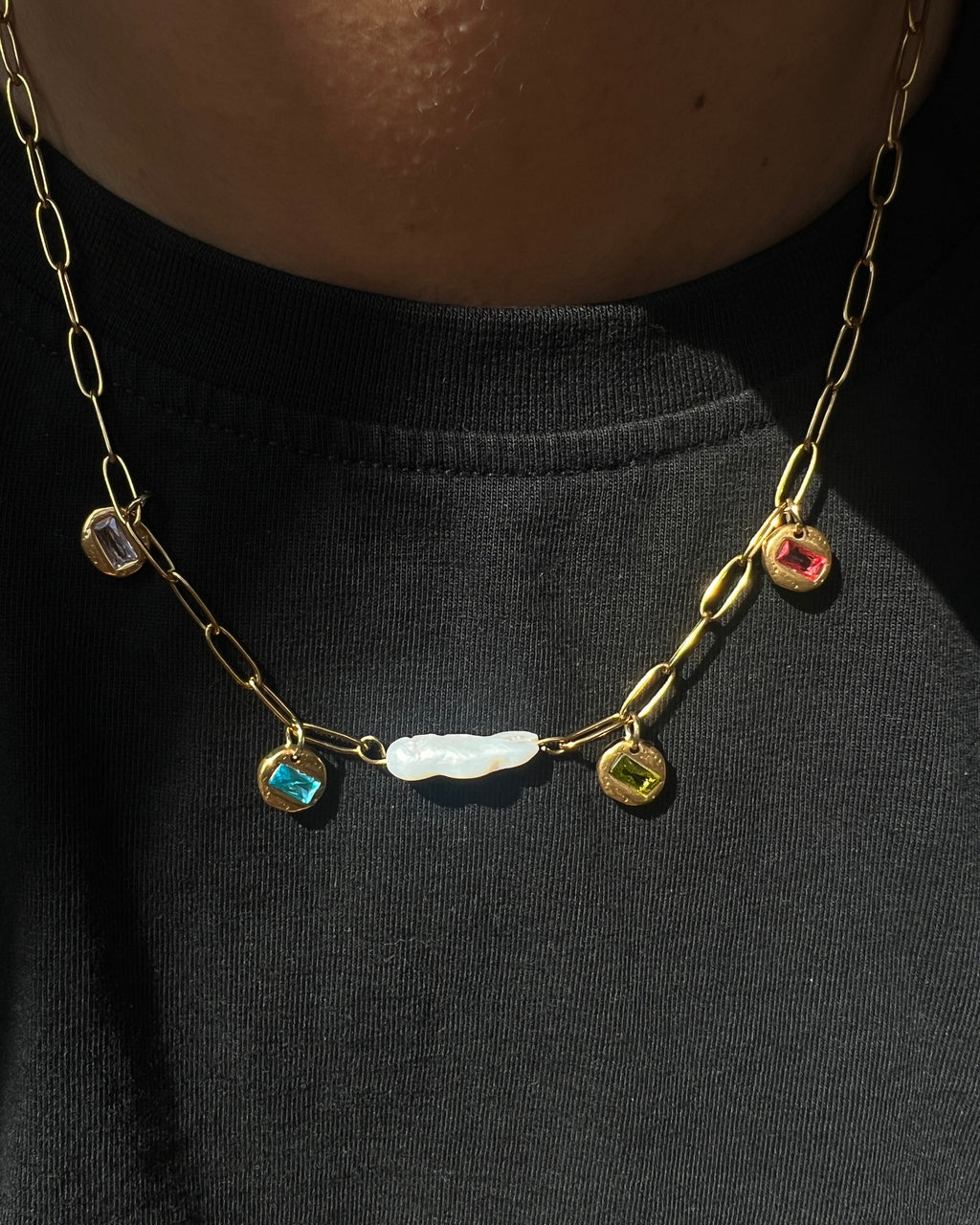 Pearl & Stone Necklace