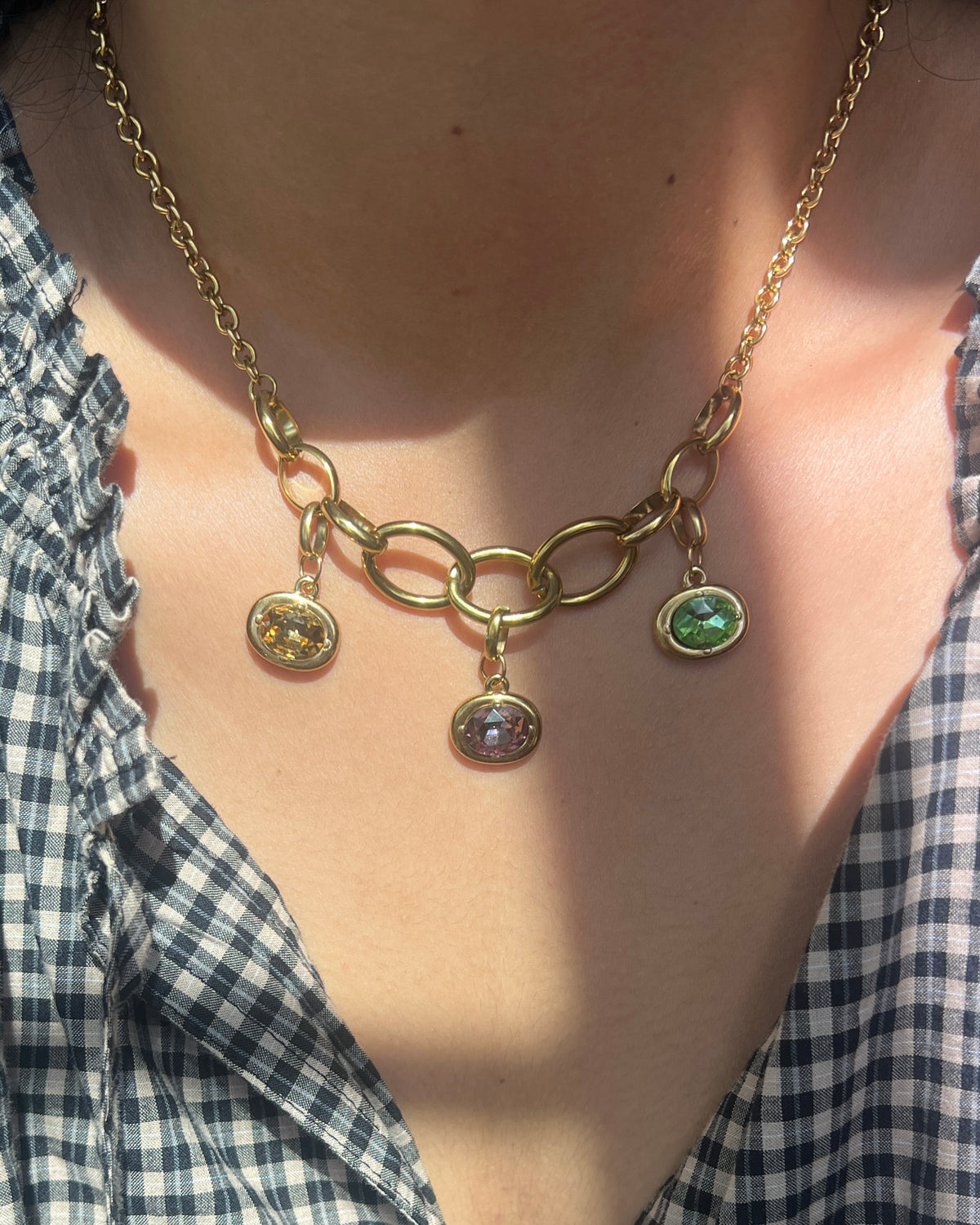 Three Stone Necklace