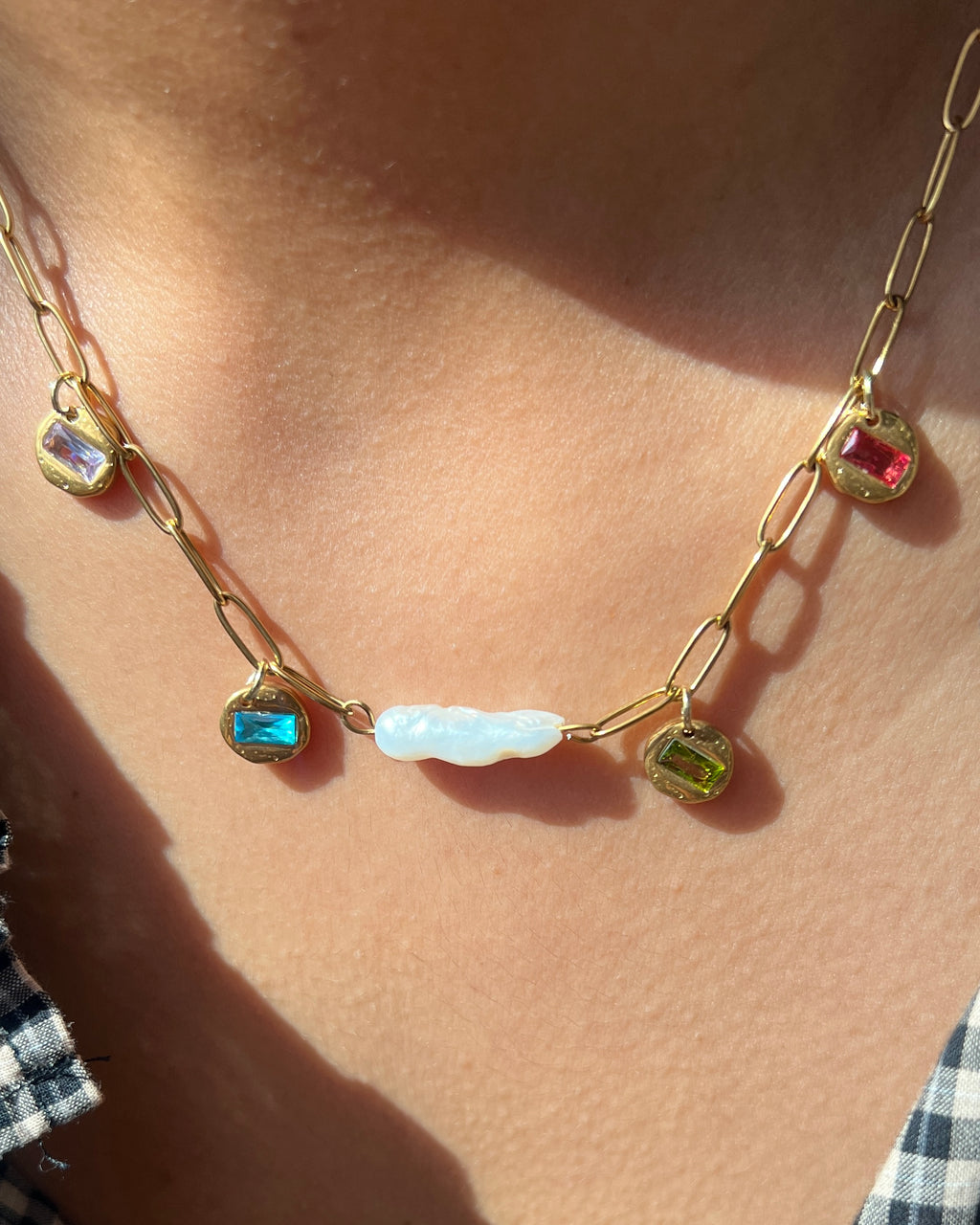 Pearl & Stone Necklace