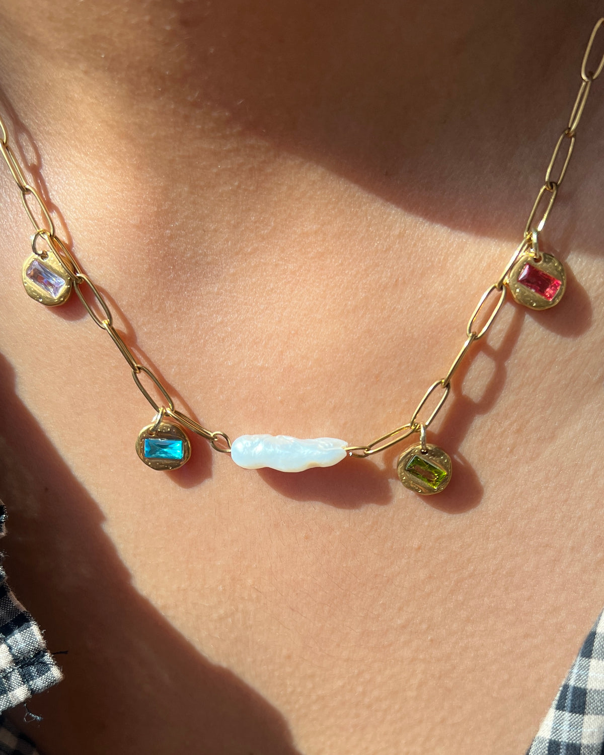 Pearl & Stone Necklace