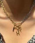 Mixed Metal Charm Necklace