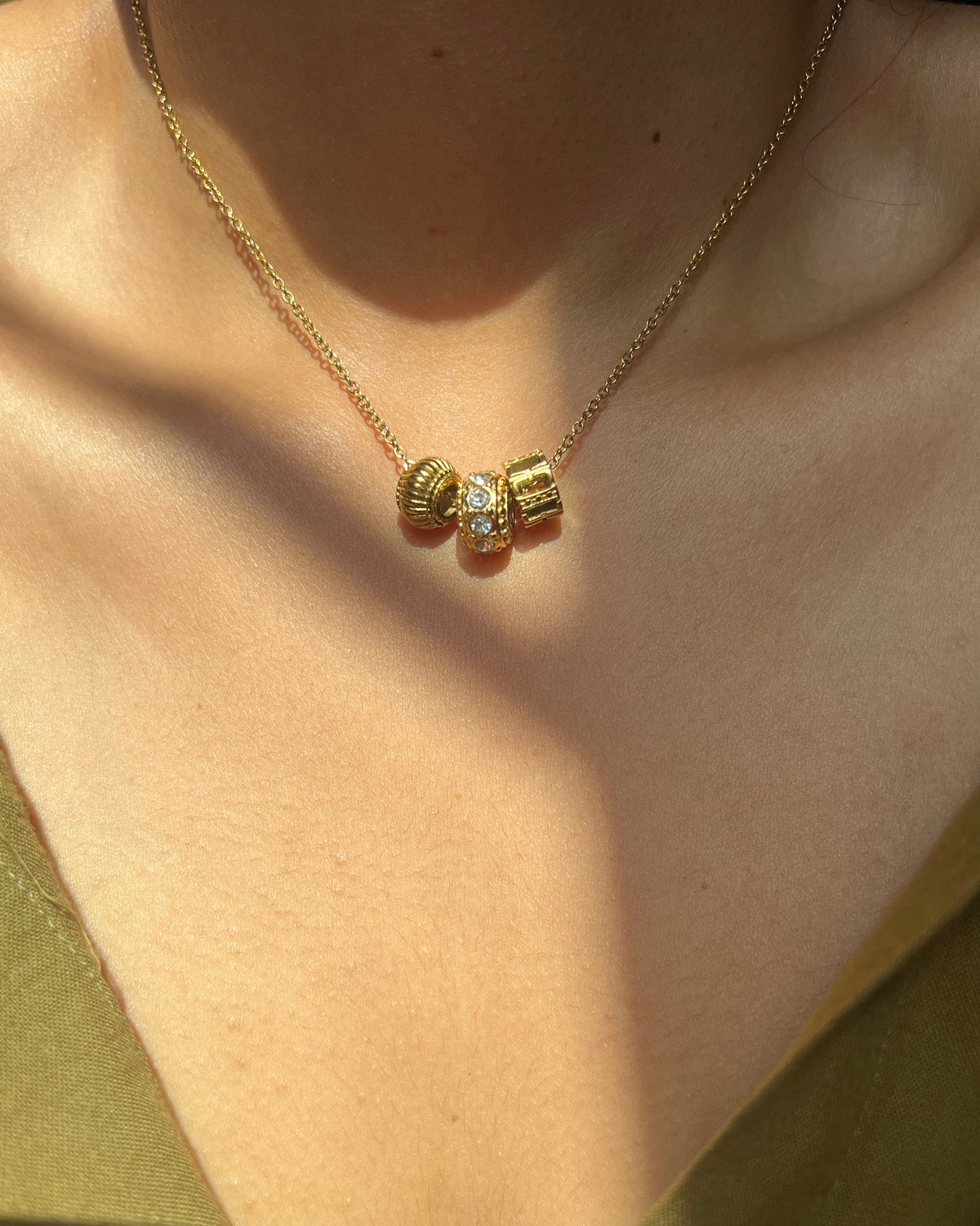 Textured Bead Necklace