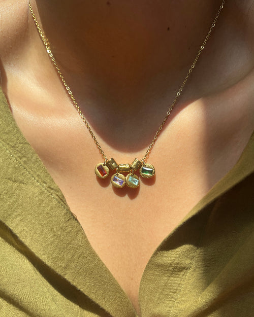 Cluster Stone Necklace