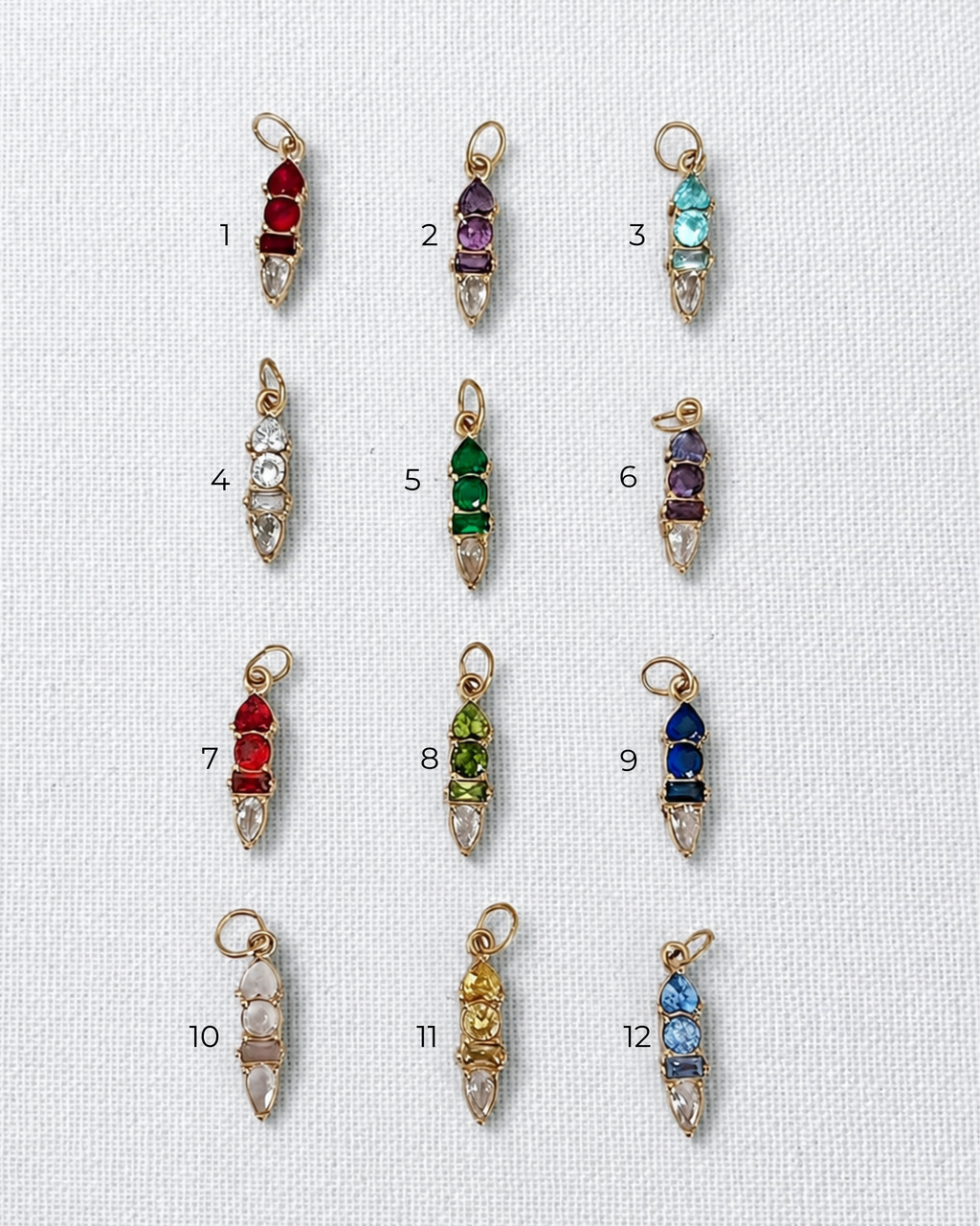 Beaded Letter & Stone Necklace