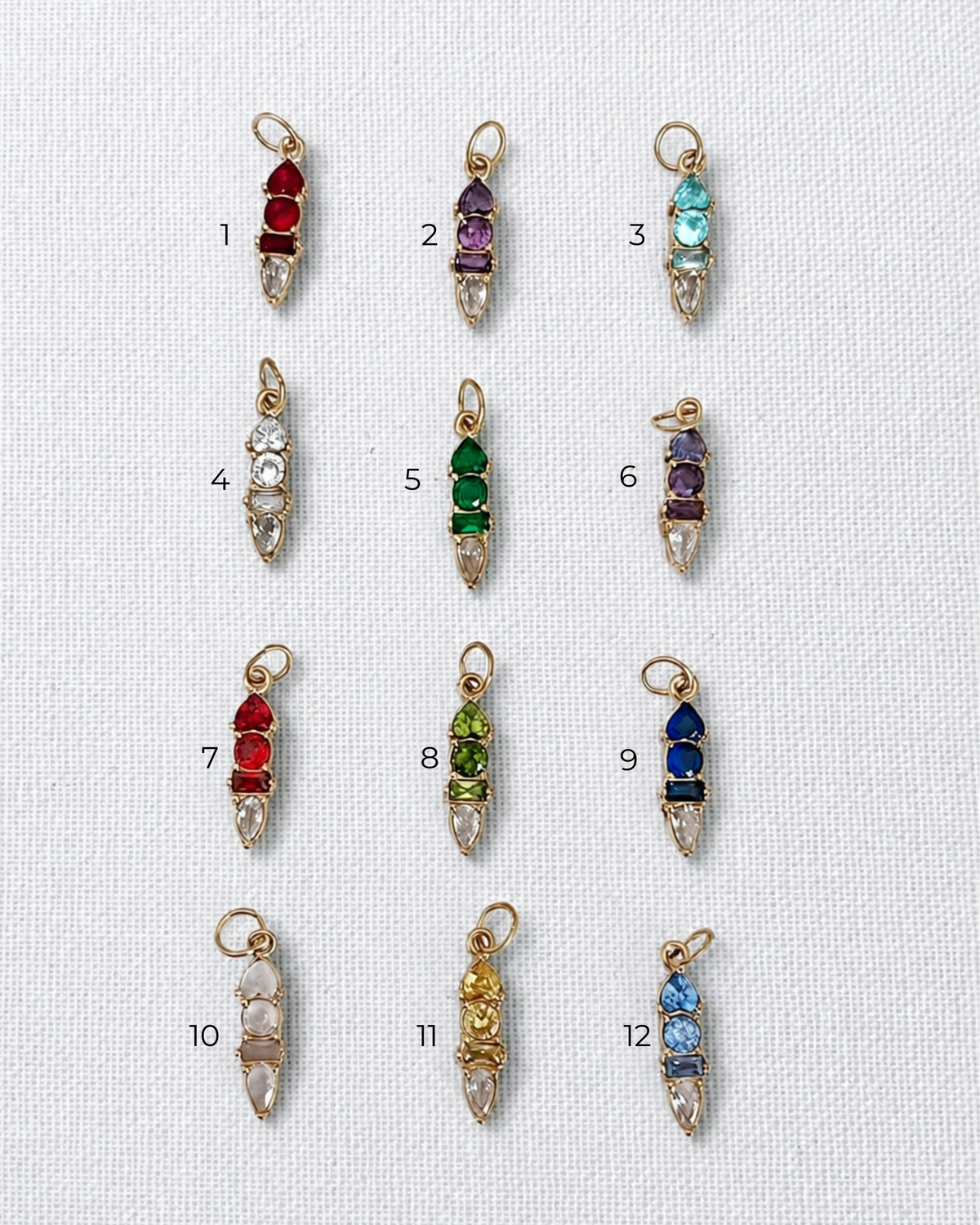 Beaded Letter & Stone Necklace